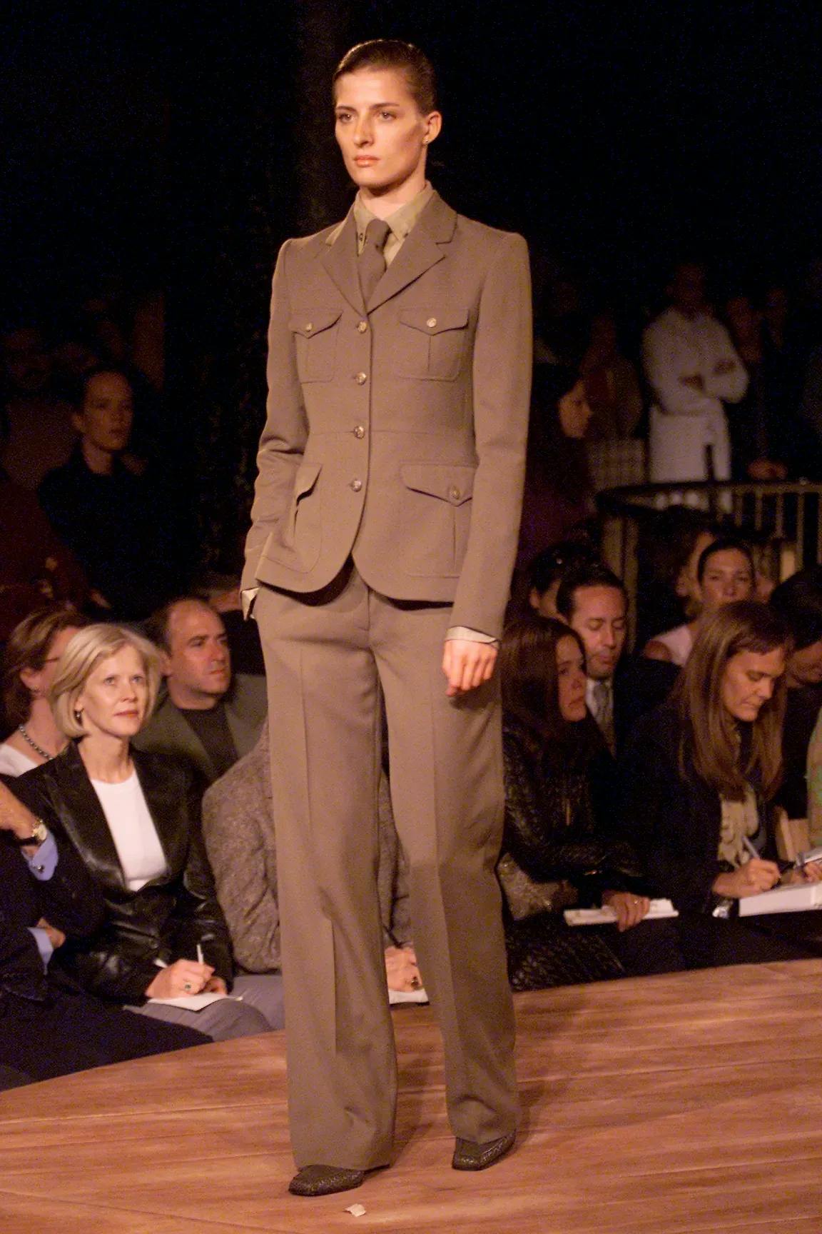 Military uniform style look by Miguel Adrover from the S/S 2001 runway