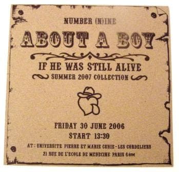 S/S 2007 invitation cards.