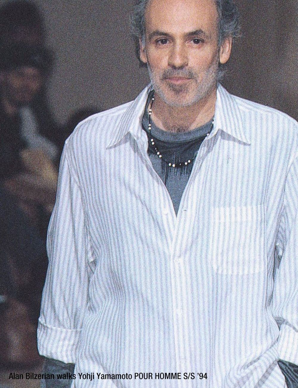 Alan Bilzerian walks the runway at Yohji Yamamoto Spring / Summer 1994. 