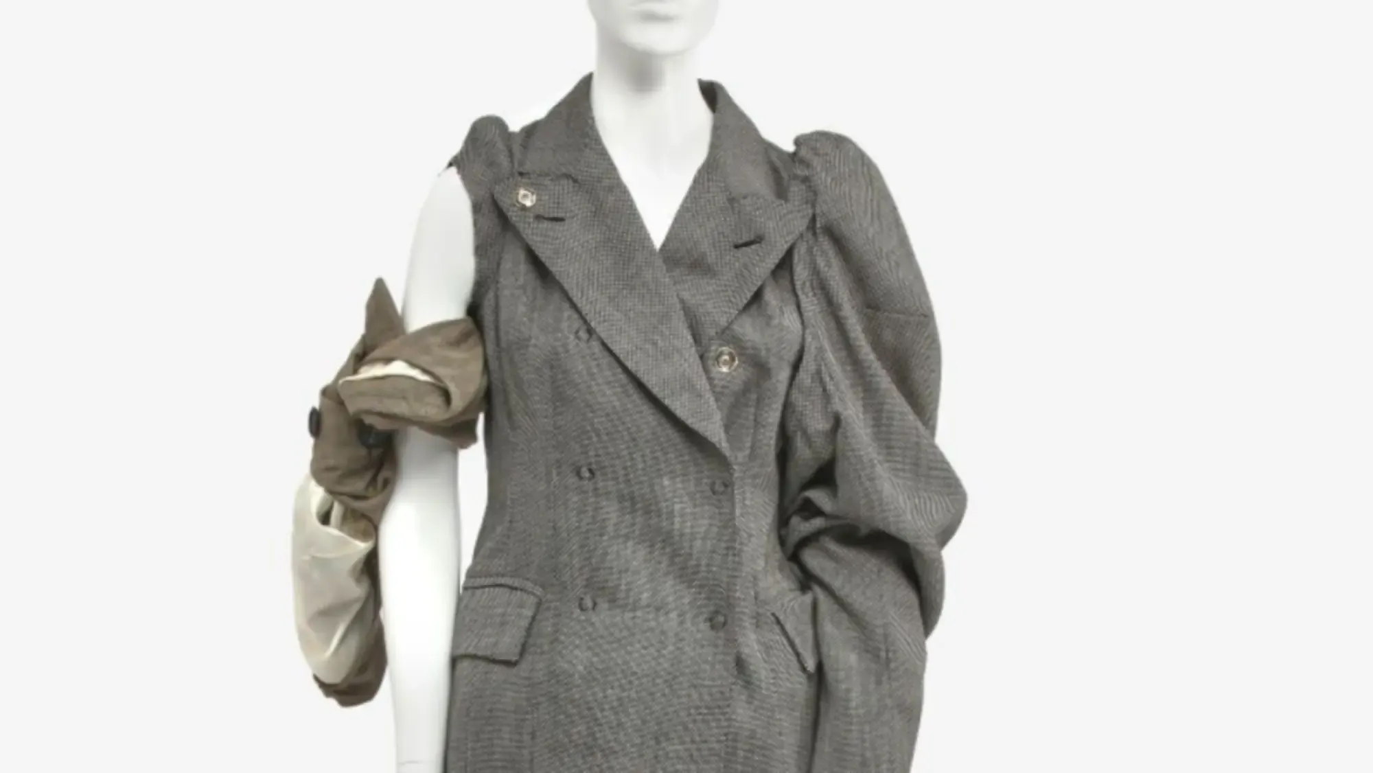 Maison Martin Margiela Lot n34 S/S 1990 Black and White Spotted Wool Suit.